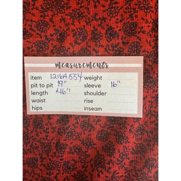 2/$30 Zara M Red & Black Floral Peasant Print Midi Dress - Picture 7 of 13